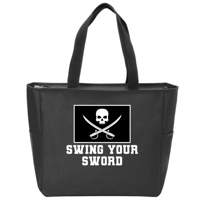 Swing Your Sword Skull Crossbones Mississippi Zip Tote Bag