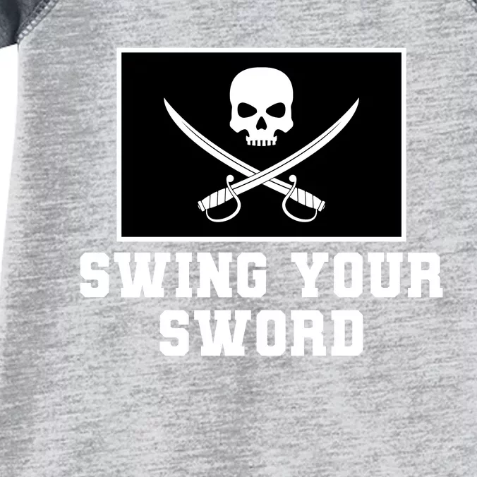 Swing Your Sword Skull Crossbones Mississippi Infant Baby Jersey Bodysuit