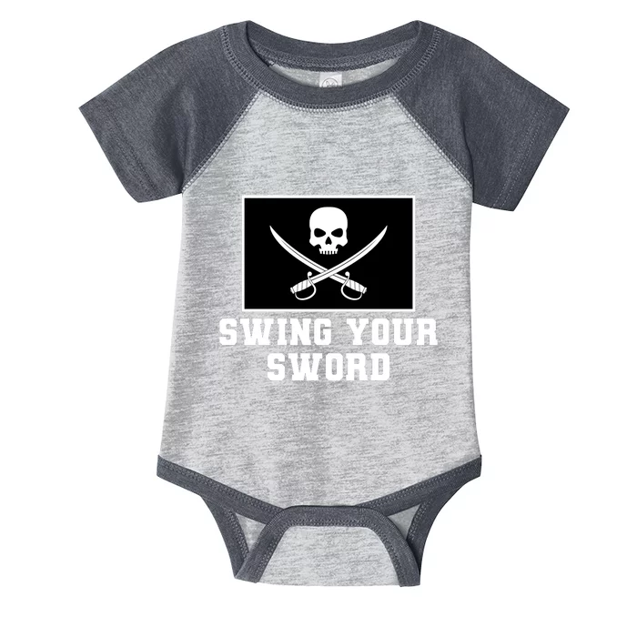 Swing Your Sword Skull Crossbones Mississippi Infant Baby Jersey Bodysuit