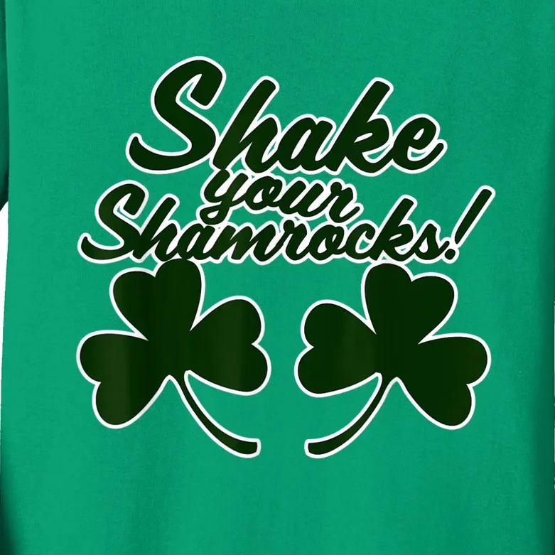 Shake Your Shamrocks Funny St Patrick's Day Kids Long Sleeve Shirt