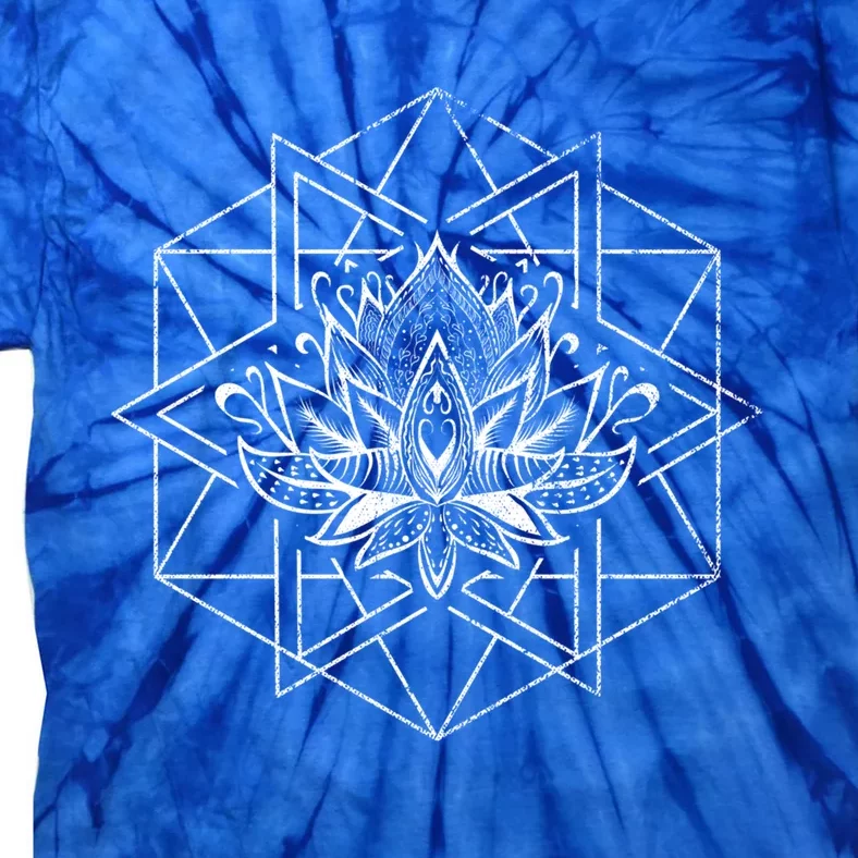 Spiritual Yogi Sacred Geometry Yoga Lotus Flower Gift Tie-Dye T-Shirt