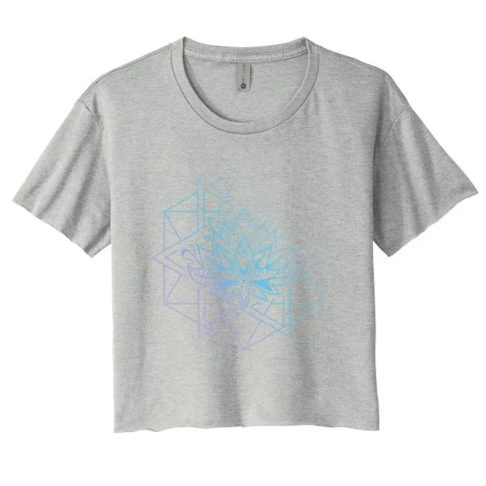 Spiritual Yogi Sacred Geometry Yoga Lotus Flower Gift Women's Crop Top Tee