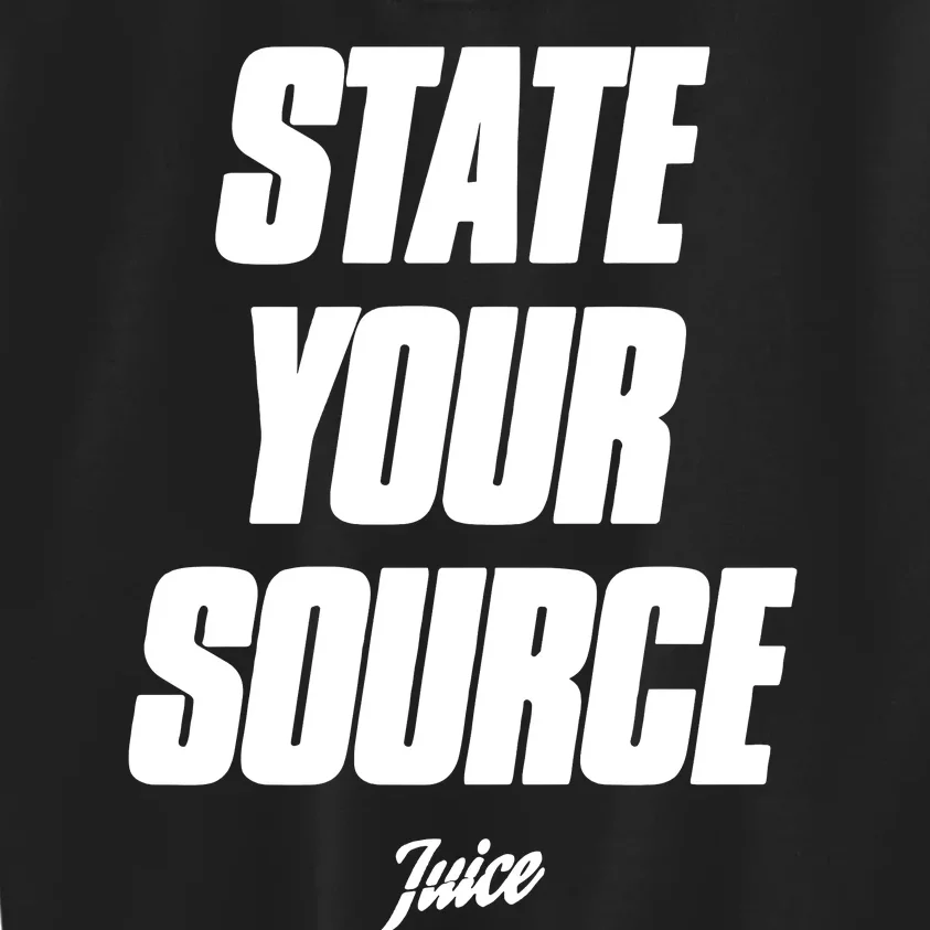 State Your Source Kids Sweatshirt