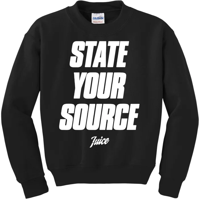 State Your Source Kids Sweatshirt