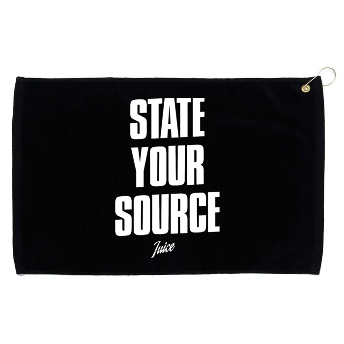 State Your Source Funny Gift Grommeted Golf Towel