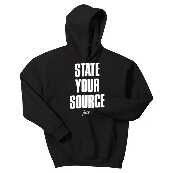 State Your Source Funny Gift Kids Hoodie