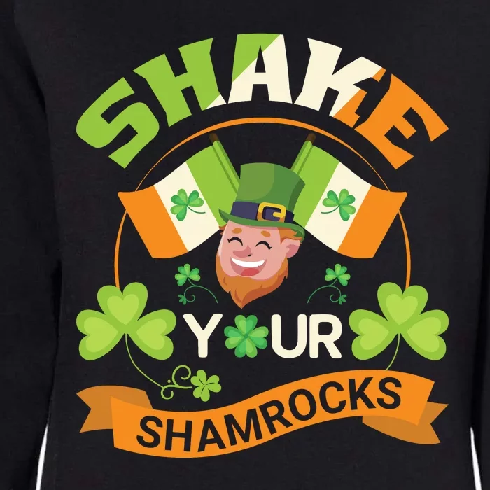 Shake Your Shamrocks Funny Leprechaun St Patricks Day Womens California Wash Sweatshirt