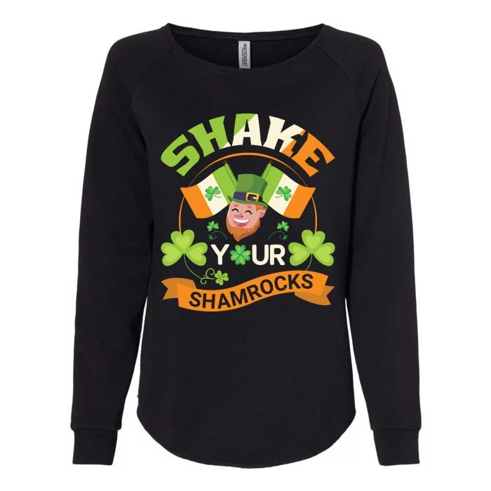 Shake Your Shamrocks Funny Leprechaun St Patricks Day Womens California Wash Sweatshirt