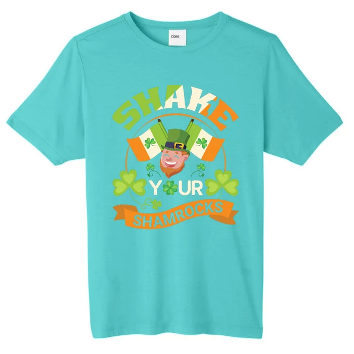 Shake Your Shamrocks Funny Leprechaun St Patricks Day ChromaSoft Performance T-Shirt