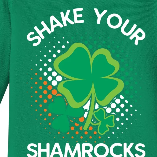 Shake Your Shamrocks Funny St Patricks Day Baby Long Sleeve Bodysuit