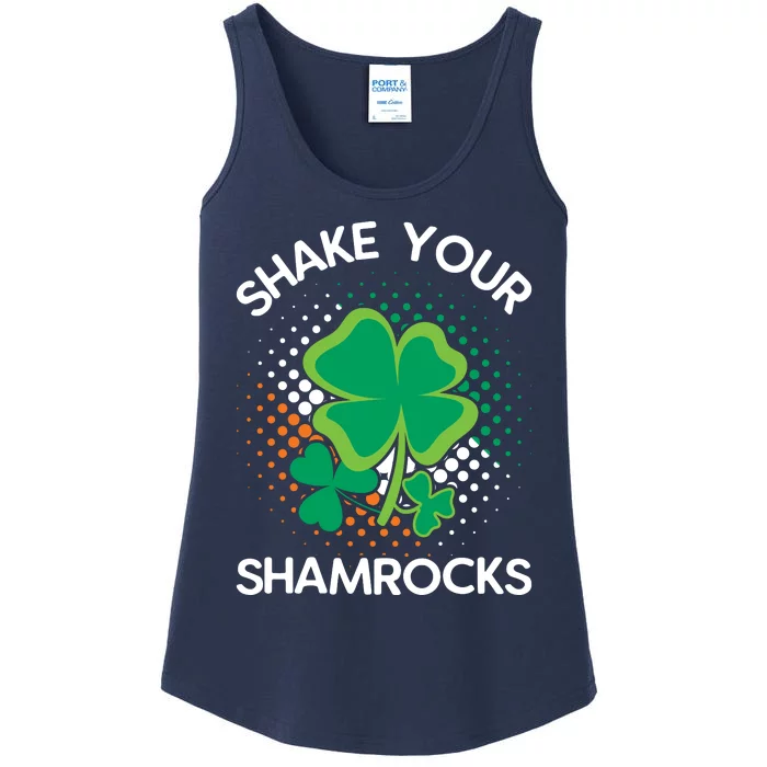 Shake Your Shamrocks Funny St Patricks Day Ladies Essential Tank