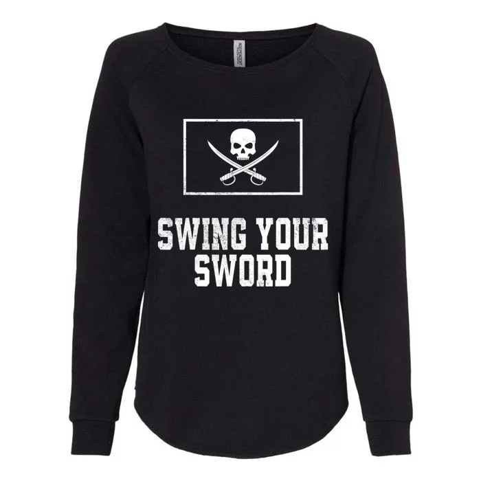 Swing Your Sword Vintage Womens California Wash Sweatshirt