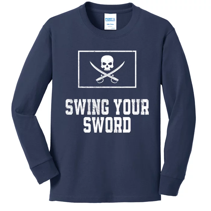 Swing Your Sword Vintage Kids Long Sleeve Shirt