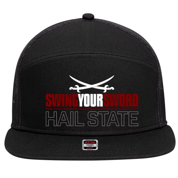 Swing Your Sword Hall State RIP Mike Coach Rest In Peace 7 Panel Mesh Trucker Snapback Hat