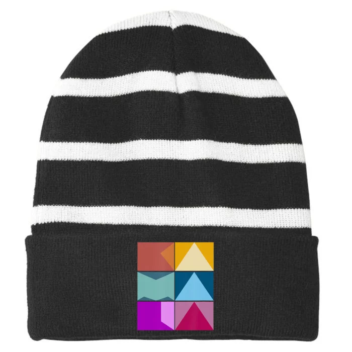 Show Your Support For Harris 2024 Striped Beanie with Solid Band