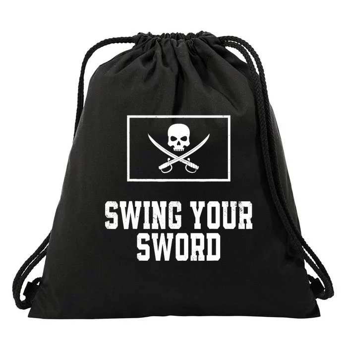 Swing Your Sword Vintage Drawstring Bag