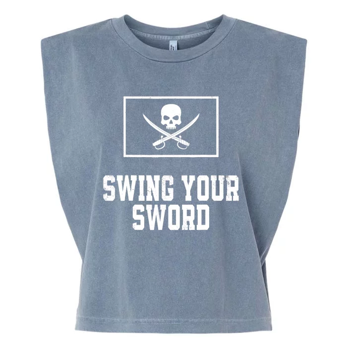 Swing Your Sword Vintage Garment-Dyed Women's Muscle Tee