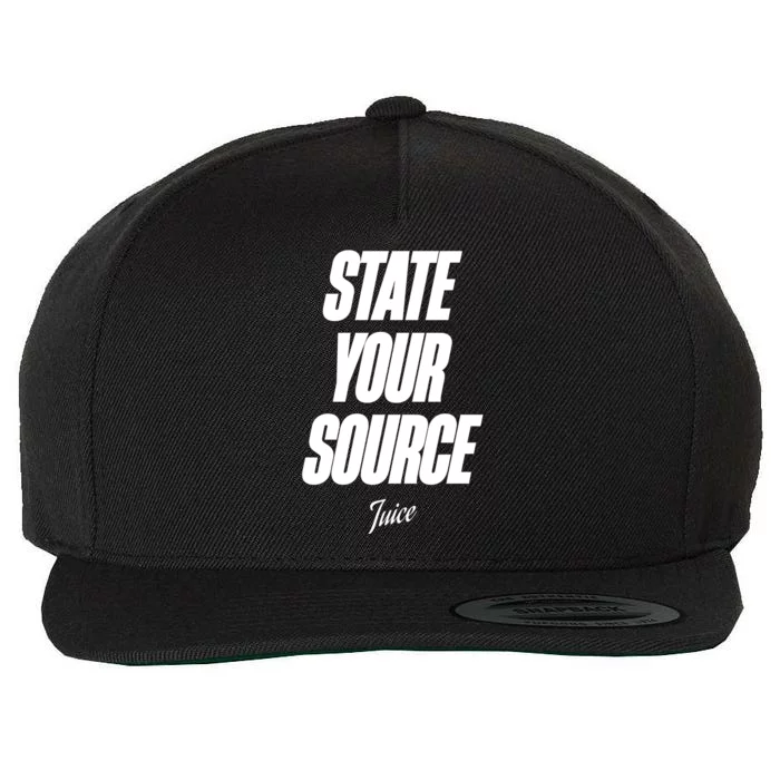 State Your Source Wool Snapback Cap