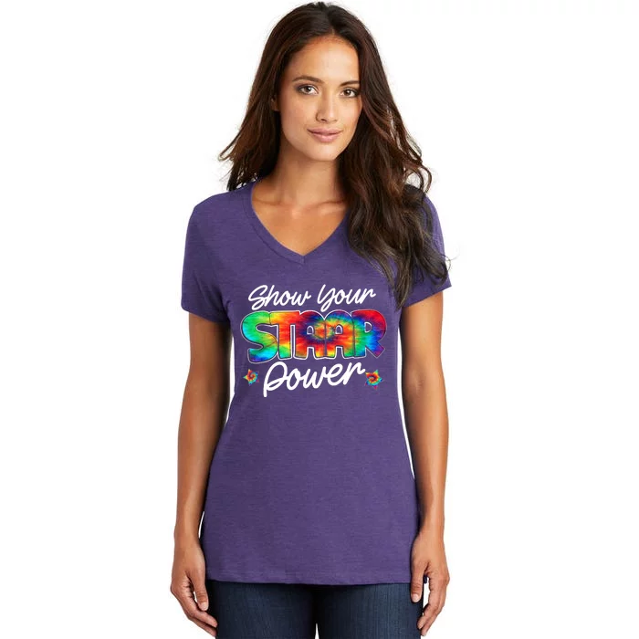 Show Your Staar Power Test Staar Day Mode On Teacher Testing Women's V-Neck T-Shirt