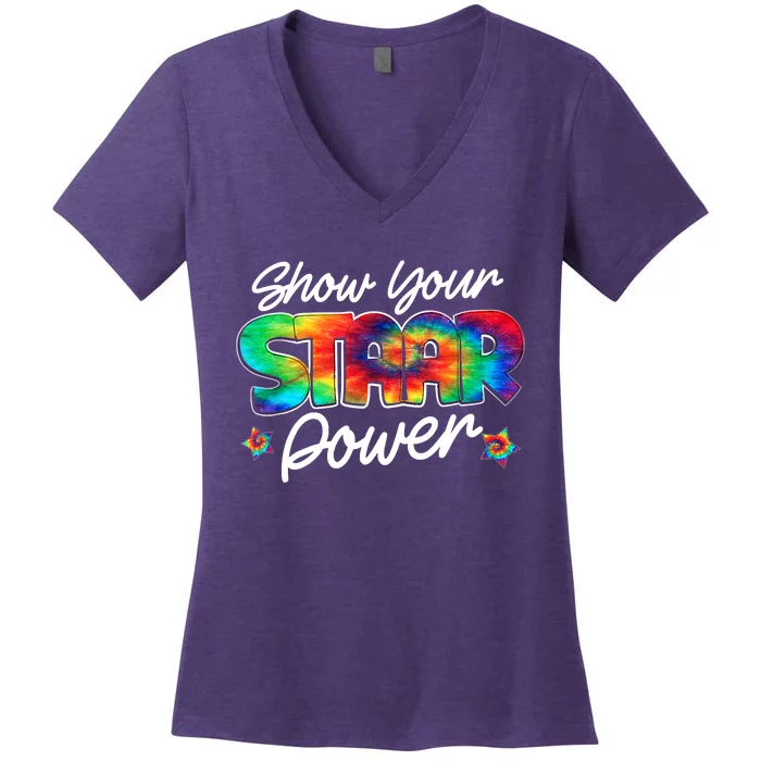 Show Your Staar Power Test Staar Day Mode On Teacher Testing Women's V-Neck T-Shirt