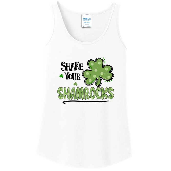 Shake Your Shamrocks Funny St. Patrick's Day Ladies Essential Tank