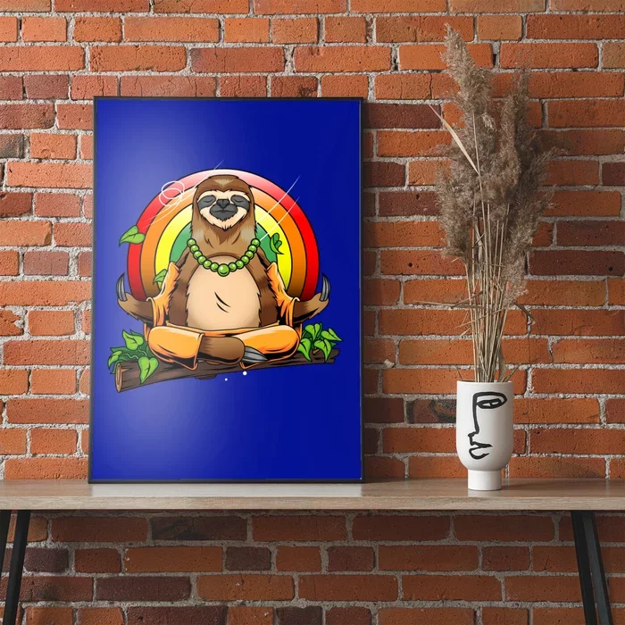 Sloth Yoga Super Cute Animal Yogi Meditating Magical Spirit Gift Poster