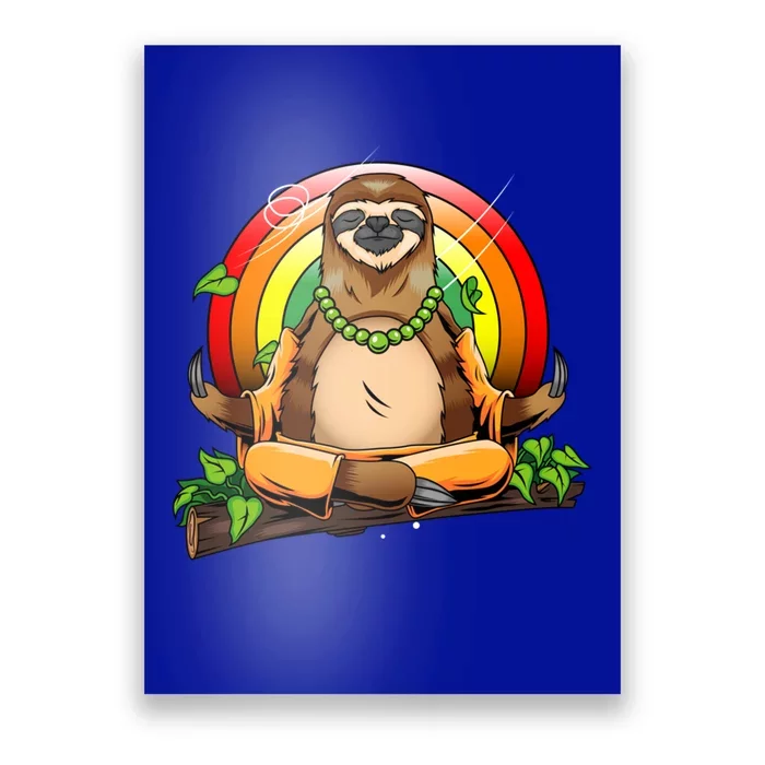 Sloth Yoga Super Cute Animal Yogi Meditating Magical Spirit Gift Poster