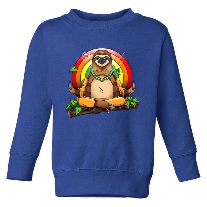 Sloth Yoga Super Cute Animal Yogi Meditating Magical Spirit Gift Toddler Sweatshirt