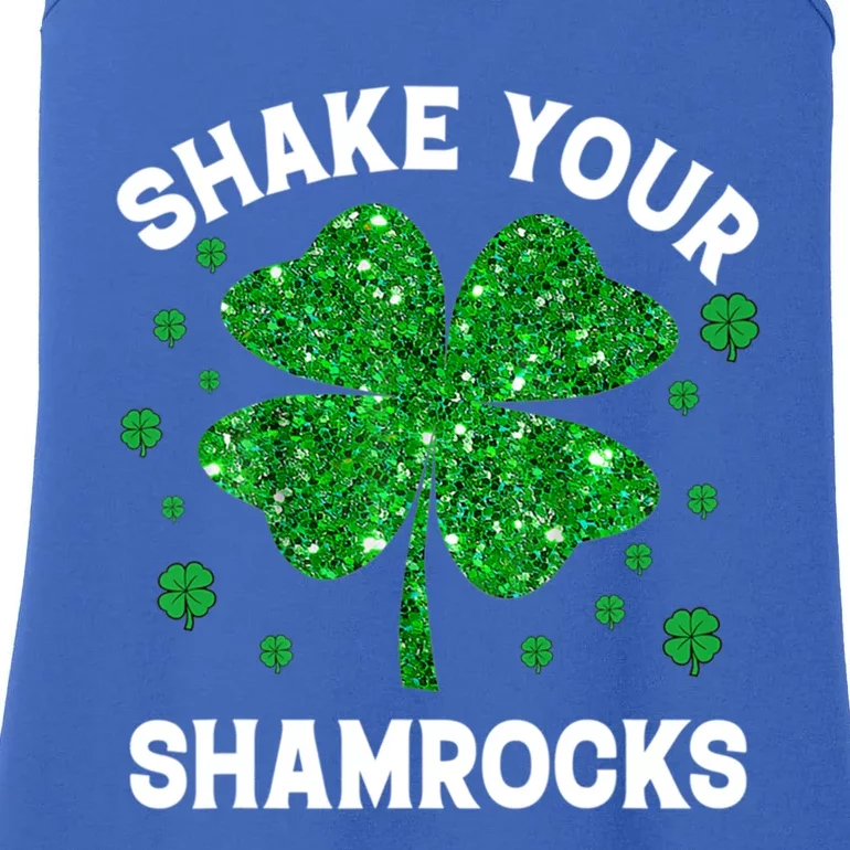 Shake Your Shamrocks Funny Leprechaun St Patricks Day Gift Ladies Essential Tank