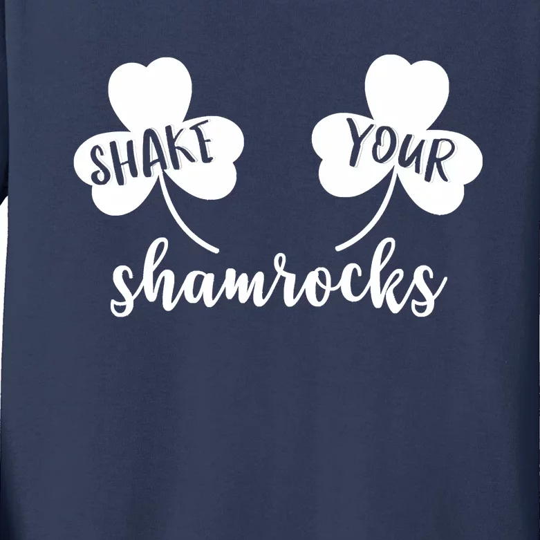 Shake Your Shamrocks Funny Saint Patrick's Day Kids Long Sleeve Shirt