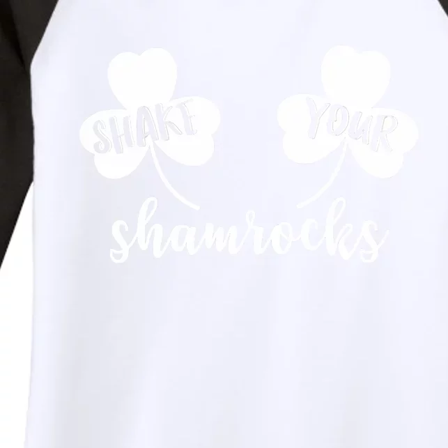 Shake Your Shamrocks Funny Saint Patrick's Day Women's Tri-Blend 3/4-Sleeve Raglan Shirt