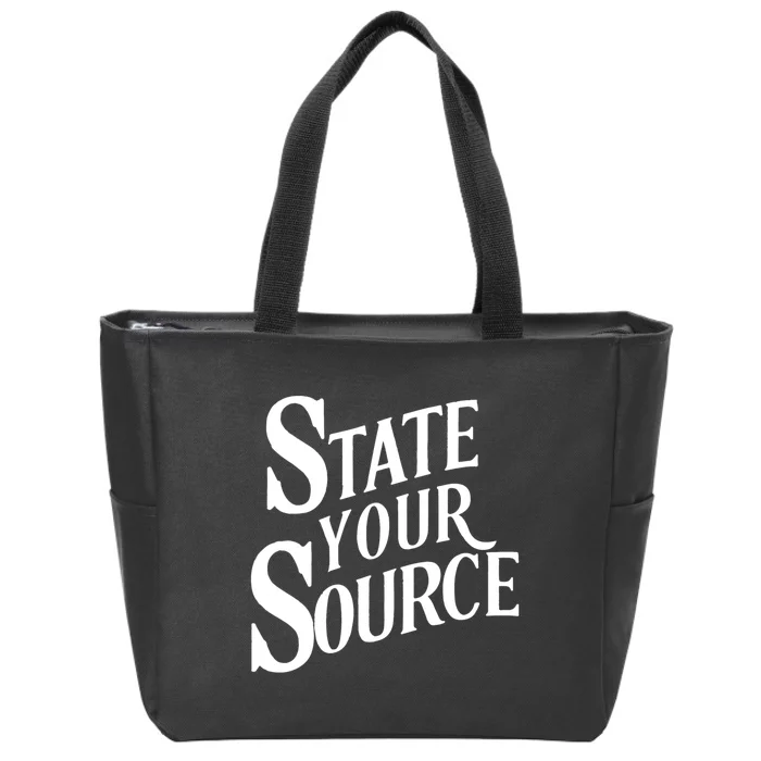 State Your Source Zip Tote Bag