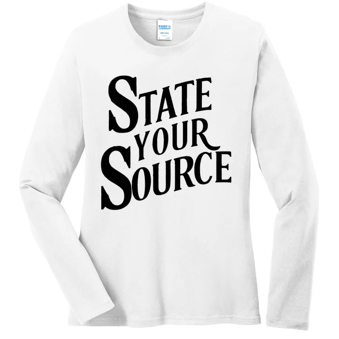 State Your Source Ladies Long Sleeve Shirt