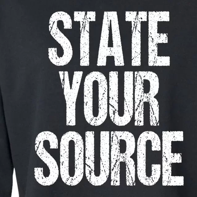 State Your Source Cropped Pullover Crew