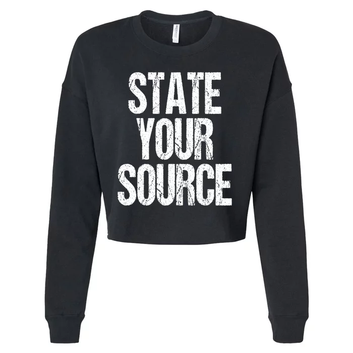 State Your Source Cropped Pullover Crew