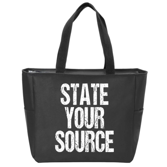 State Your Source Zip Tote Bag