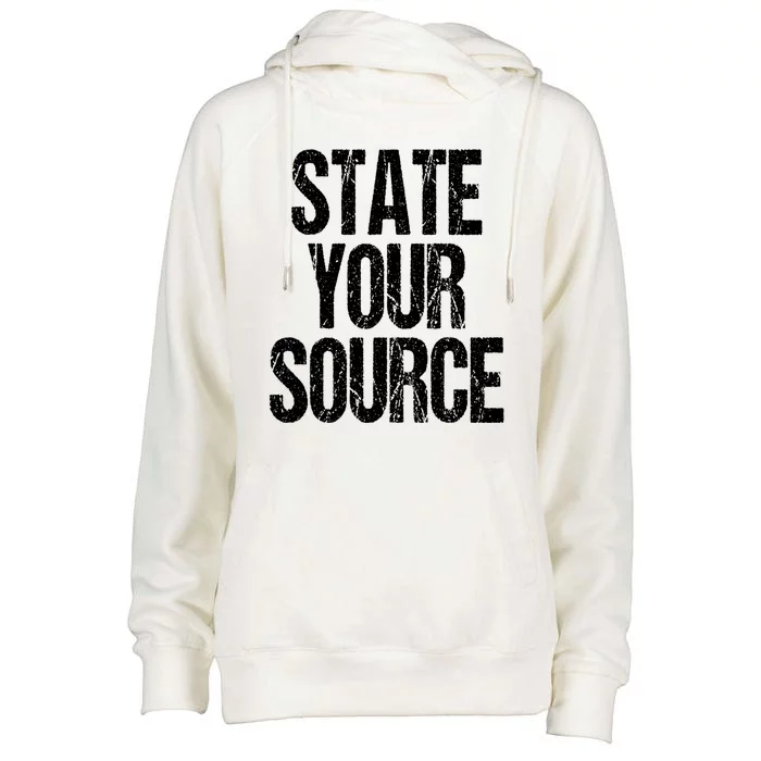 State Your Source Womens Funnel Neck Pullover Hood