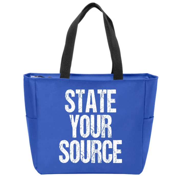 State Your Source Zip Tote Bag