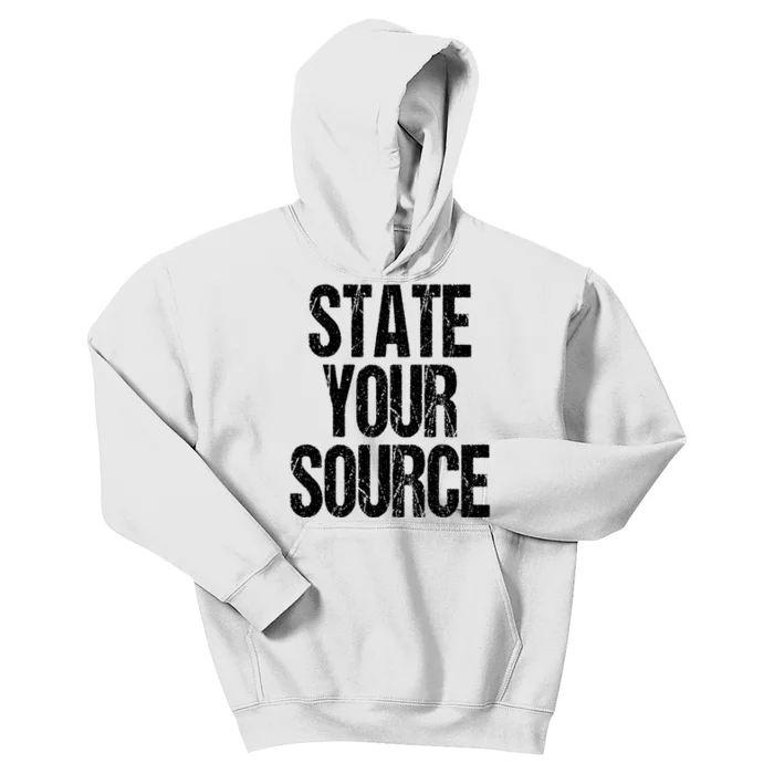 State Your Source Kids Hoodie