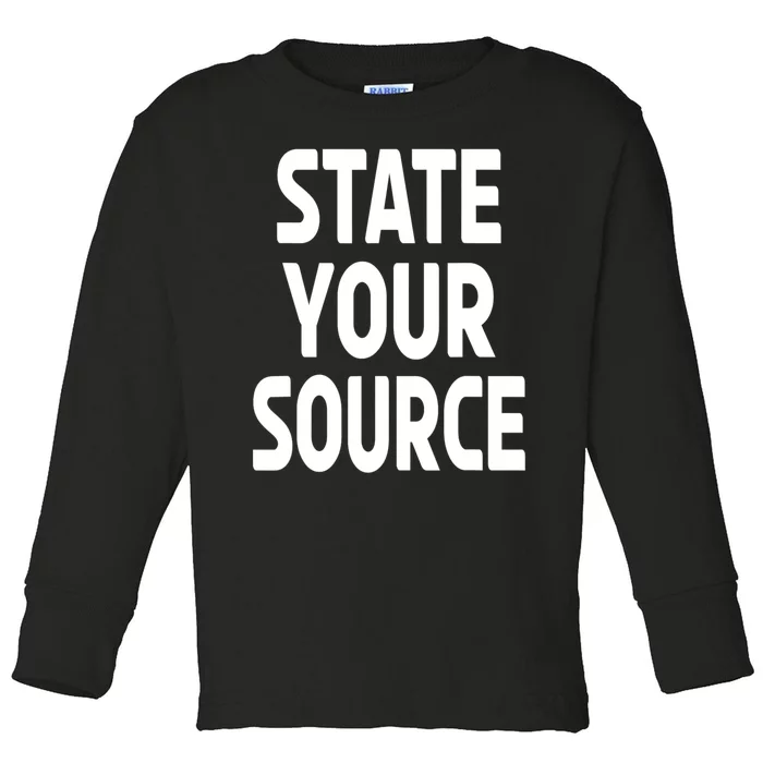 State Your Source Toddler Long Sleeve Shirt