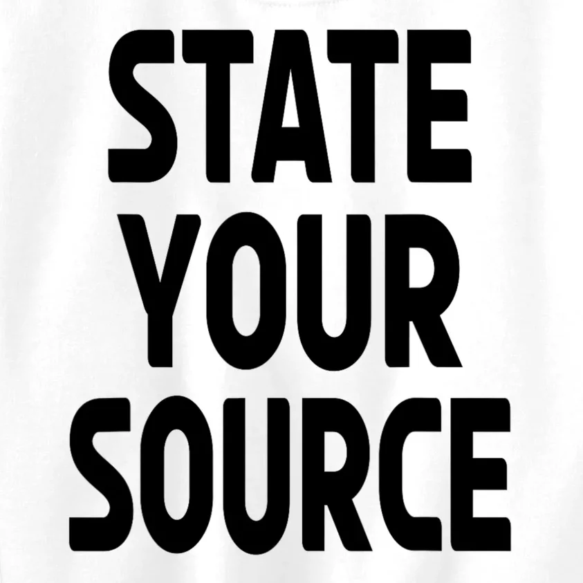 State Your Source Kids Sweatshirt