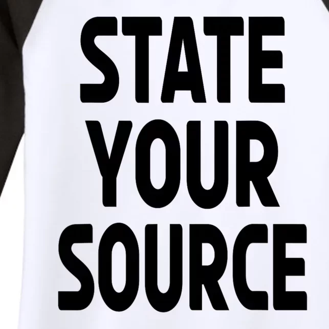 State Your Source Women's Tri-Blend 3/4-Sleeve Raglan Shirt