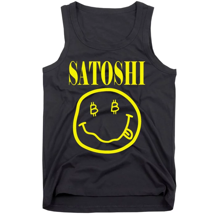 Satoshi Yellow Smile Face Tank Top