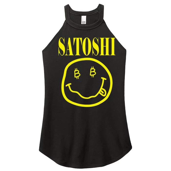 Satoshi Yellow Smile Face Women’s Perfect Tri Rocker Tank