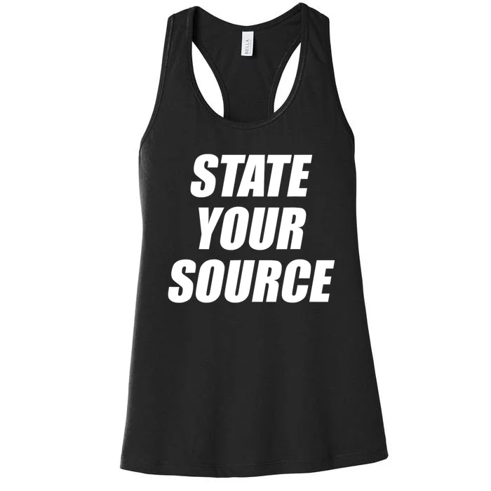 State Your Source Women's Racerback Tank