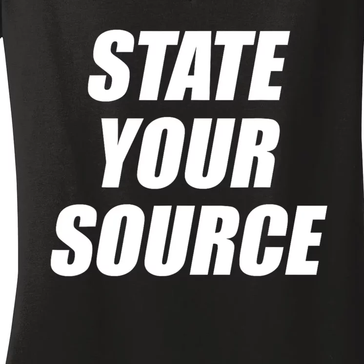 State Your Source Women's V-Neck T-Shirt