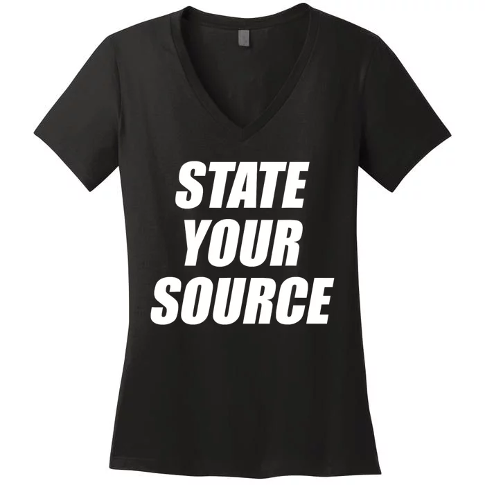 State Your Source Women's V-Neck T-Shirt