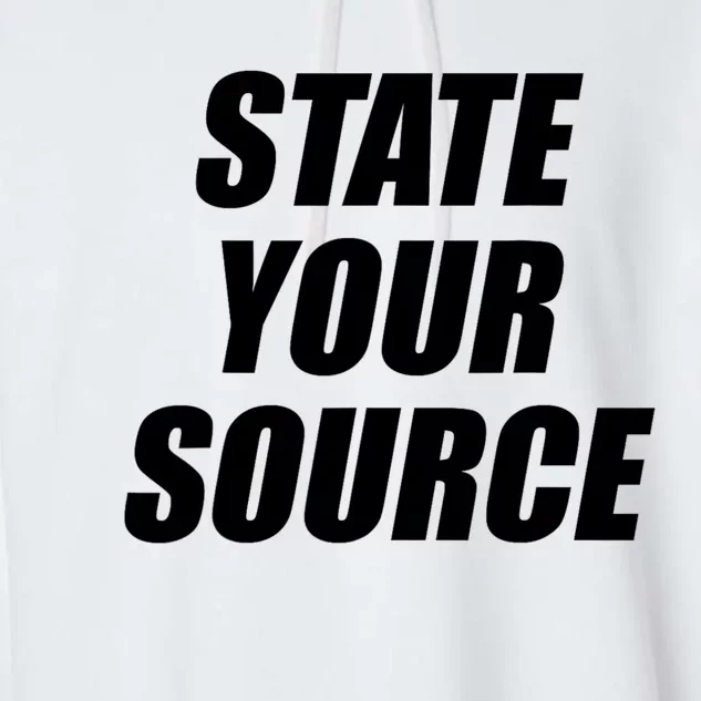 State Your Source Garment-Dyed Fleece Hoodie