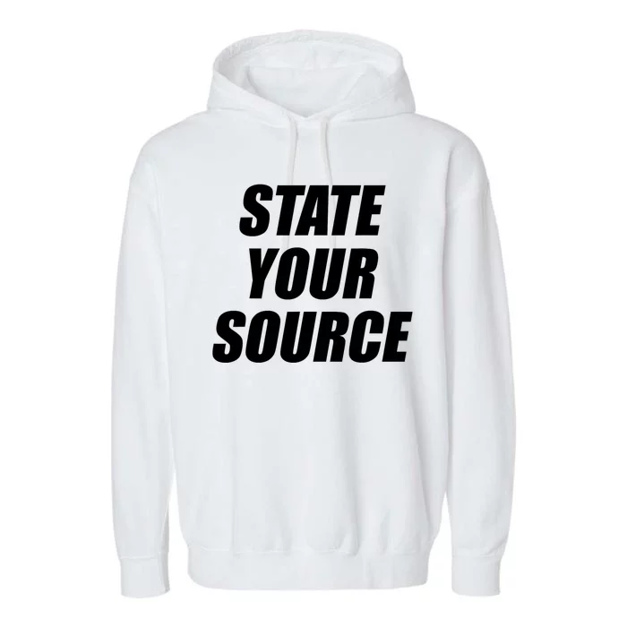 State Your Source Garment-Dyed Fleece Hoodie