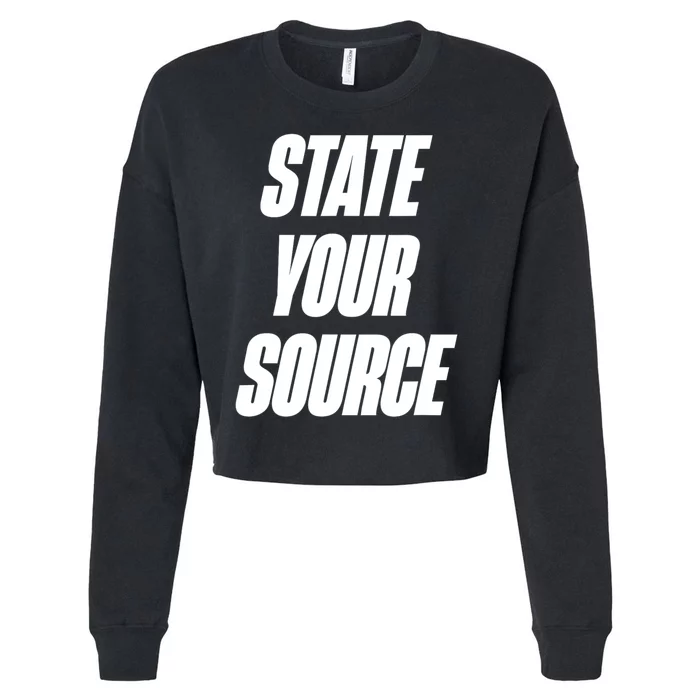 State Your Source Cropped Pullover Crew